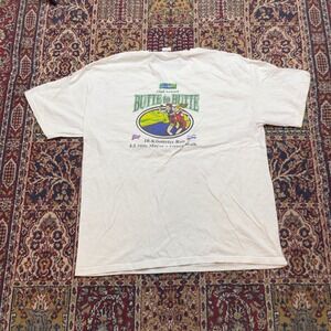 Vintage 2005 Butte to Butte 10K Run T-Shirt Hanes Beefy-T White XL Mens Eugene